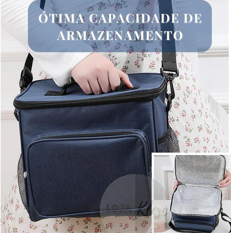 Bolsa Térmica Marmita Com Alça - AZUL