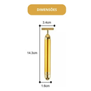 Massageador Facial Elétrico Gold 24k Harmonização Anti-rugas