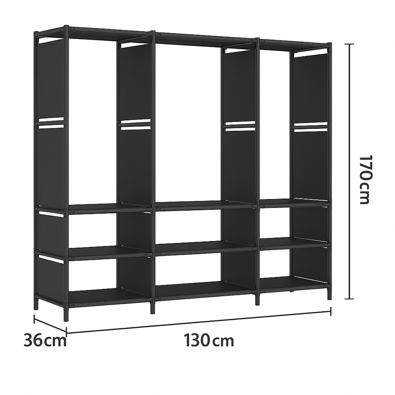 Guarda-Roupa Organizador com 3 Colunas