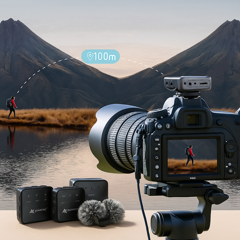 Microfone de Lapela sem Fio Abafadores de Ruído