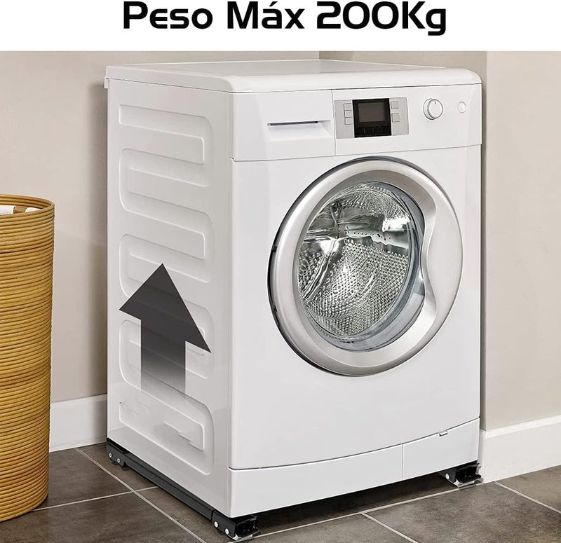 Base Suporte Com Rodinhas Ajustável Geladeira Fogão