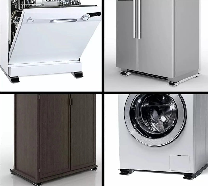 Base Suporte Com Rodinhas Ajustável Geladeira Fogão