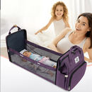 Mochila Maternidade Vira Berço Bebê Usb Impermeável Trocador