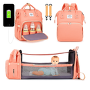 Mochila Maternidade Vira Berço Bebê Usb Impermeável Trocador
