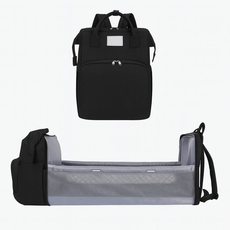 Mochila Maternidade Vira Berço Bebê Usb Impermeável Trocador