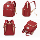 Mochila Maternidade Vira Berço Bebê Usb Impermeável