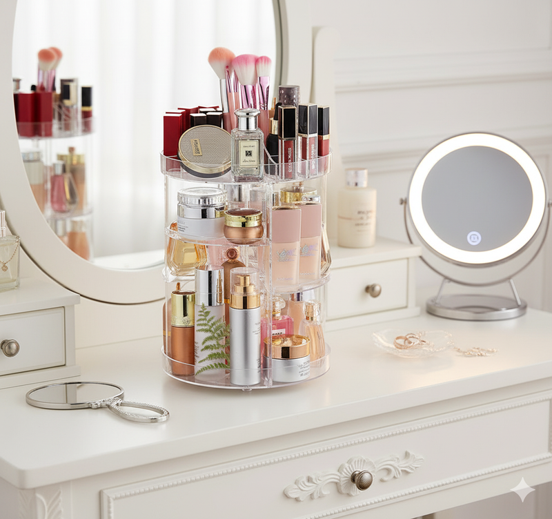 Organizador Giratório 360°m Maquiagem e cosméticos