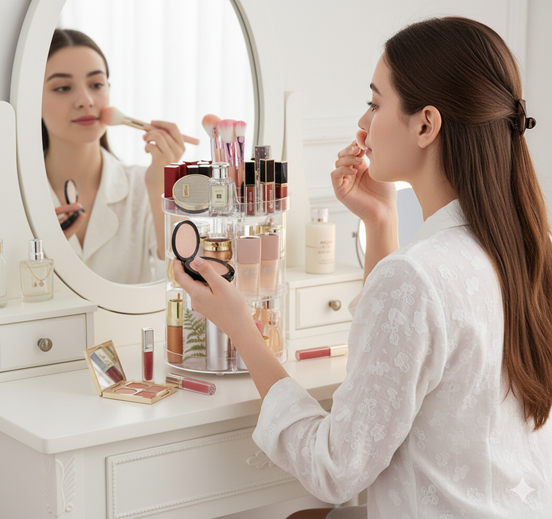 Organizador Giratório 360°m Maquiagem e cosméticos