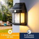 Luminária Solar Arandela Retrô De Parede Com Sensor Presença