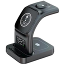 Base Carregador Sem Fio 5 em 1 Indução Relógio