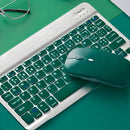 Teclado Sem Fio Bluetooth Recarregável Com Mouse - VERDE ESC