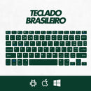 Teclado Sem Fio Bluetooth Recarregável Com Mouse - VERDE ESC