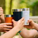 Copo Térmico Inox Cerveja e Café 473 ml Preto