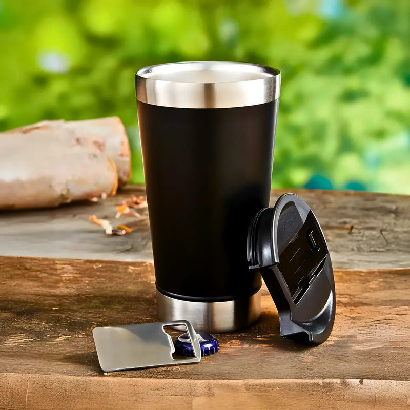 Copo Térmico Inox cerveja e café 473ml - BRANCO