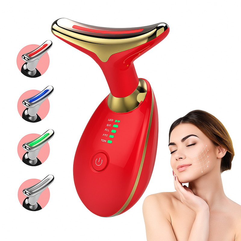 Massageador Facial Eletrico Pescoço Led Lift Fototerapia Ant
