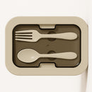 Kit Marmita com Divisórias e Talheres Cinza