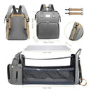 Mochila Maternidade Vira Berço Bebê Usb Impermeável Trocador